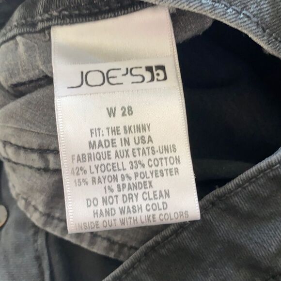 Joe’s Jeans “The Skinny” Coated Skinny Ankle Jeans Black Women’s US Size 28 - Picture 11 of 11